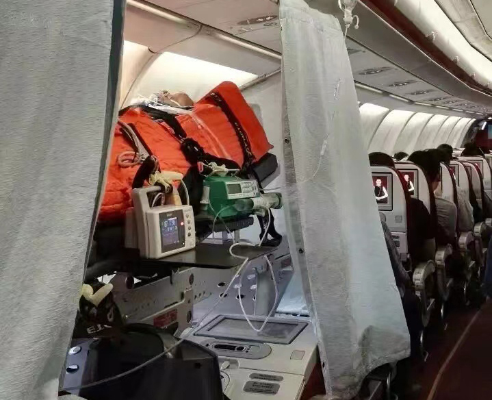 可克达拉市跨国医疗包机、航空担架